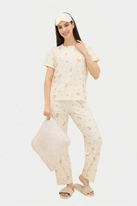 Sweet Dreams Animal Printed Pyjama Set - Swan White — thumbnail 7